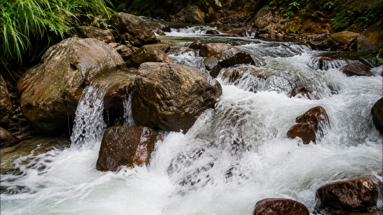 Fall asleep fast & relaxing river sounds for Brain Exercise Therapy (StressReliever, Study, ASMR)