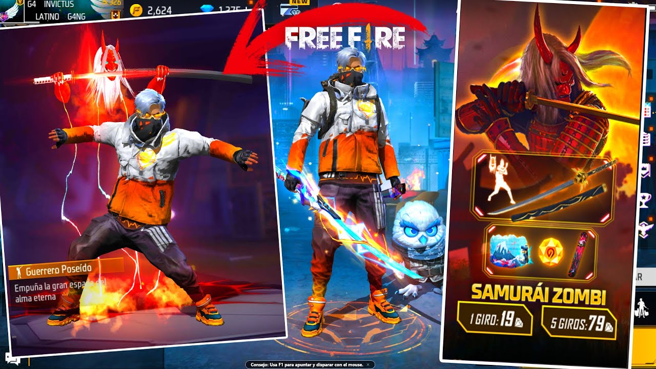¡NUEVO EVENTO WEB DEL SAMURAI ZOMBIE LLEGAN LAS SKIN MAS CHETADAS Y NUEVO EMOTE EPICO! FREE FIRE