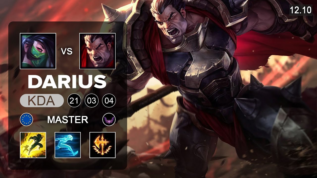Darius vs Akali Top - EUW Master - Patch 12.10 Season 12