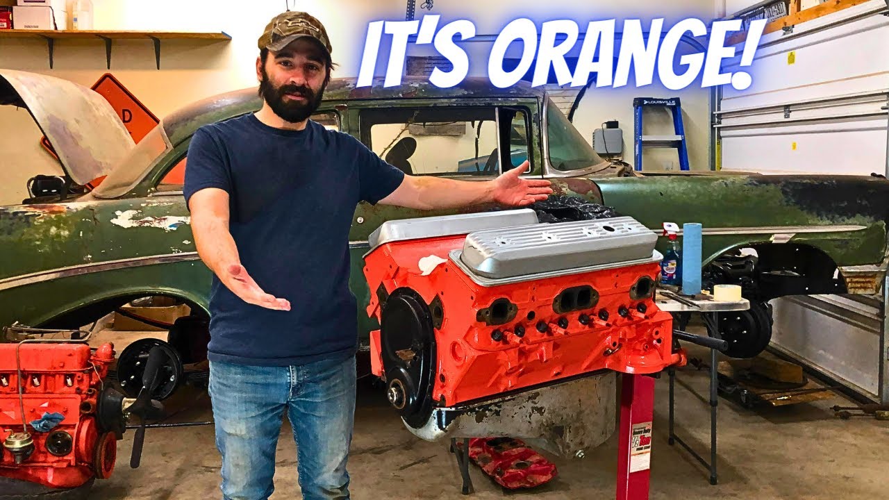 The Mystery Engine Gets Paint & Something Still Isn't Fixed... Abandoned 1956 Chevy Build