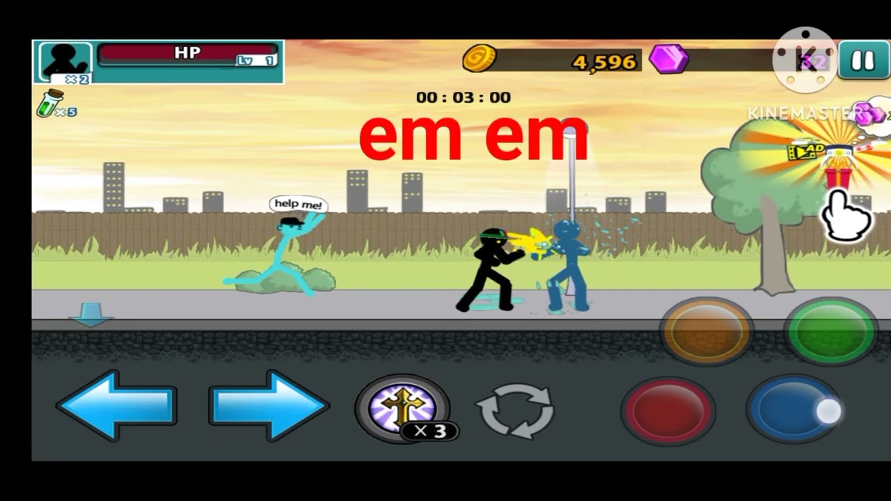 Menyoba main anger of stick 5