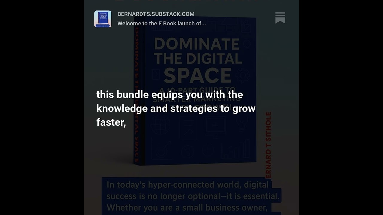 Welcome, E Book launch of &ldquo;Dominate the Digital Space: A 10-Part Guide to Smarter Marketing & Tech