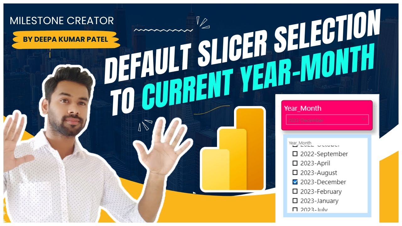 Set Default Slicer Selection to Current Year / Month in Power BI [ Preselected Slicer ]