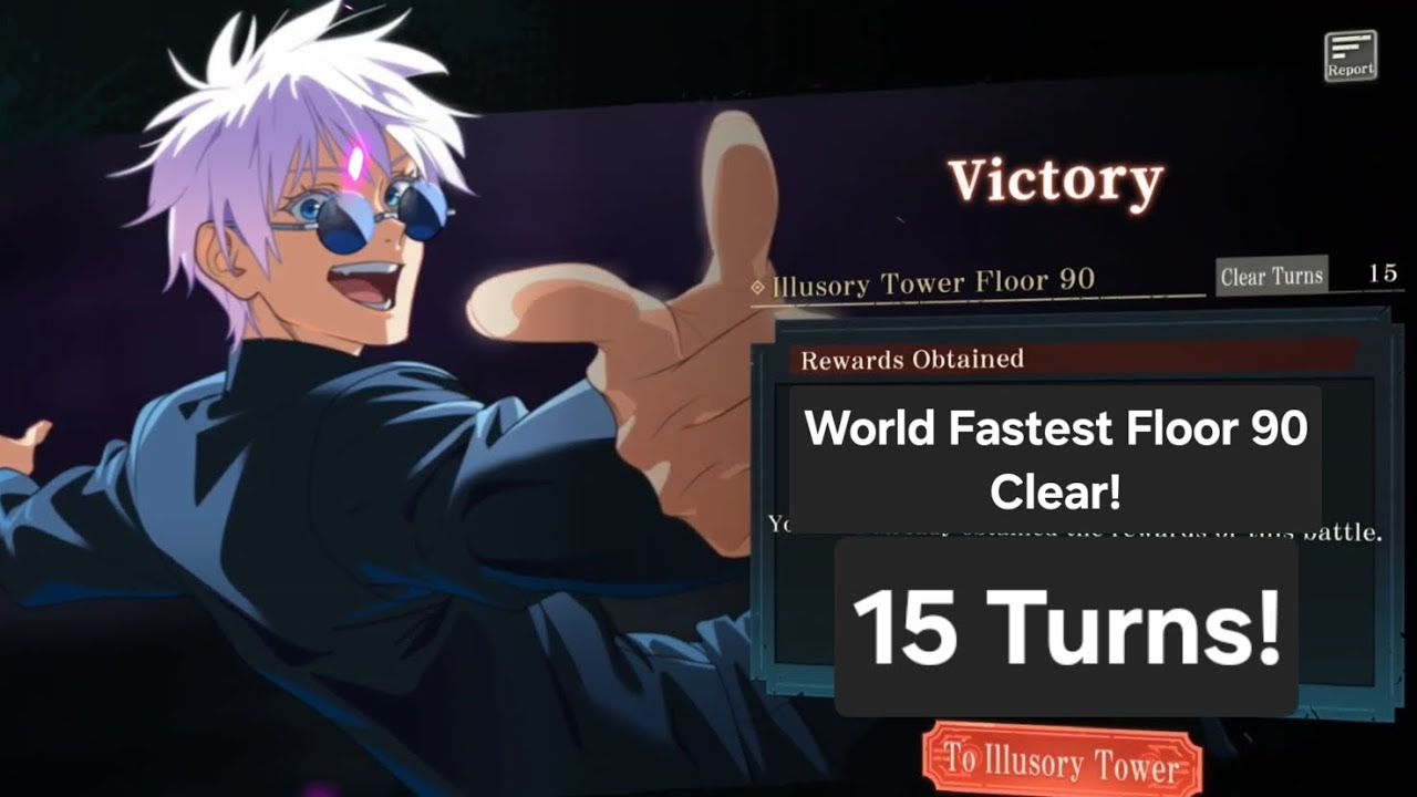 World Fastest Floor 90 Clear! In 15 Turns! (Surpassing the Limit) | Jujutsu Kaisen Phantom Parade 