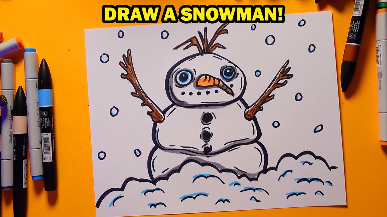 How to Draw a Snowman!