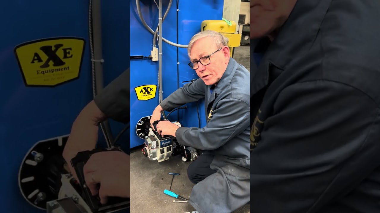AXE Equipment Gas Burner Low fire baffle installation