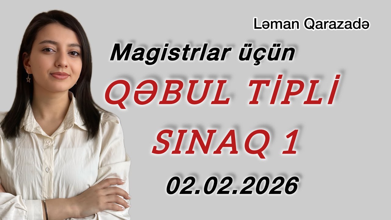 MAGİSTR QƏBUL TİPLİ SINAQ/ İNGİLİS DİLİ 2026 / LƏMAN QARAZADƏ 