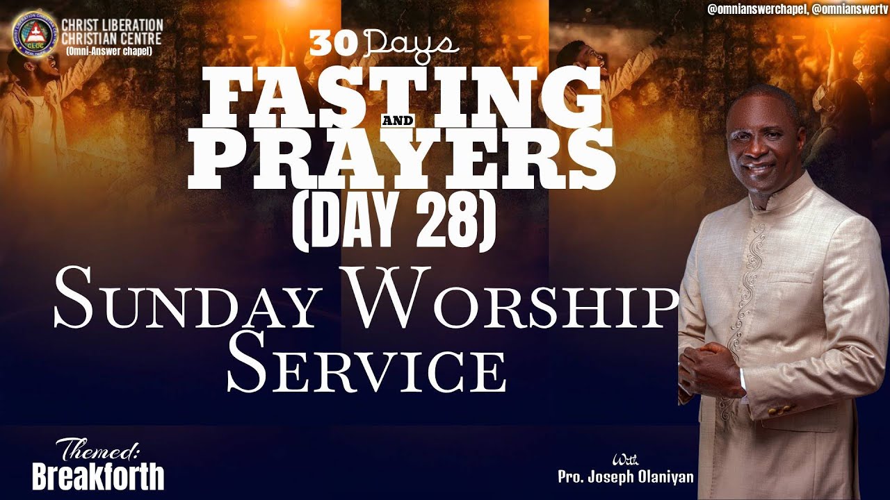 FASTING AND PRAYER (DAY 28) | DOMINION SERVICE| 31ST JANUARY 2026  | WITH PROPHET JOSEPH OLANIYAN