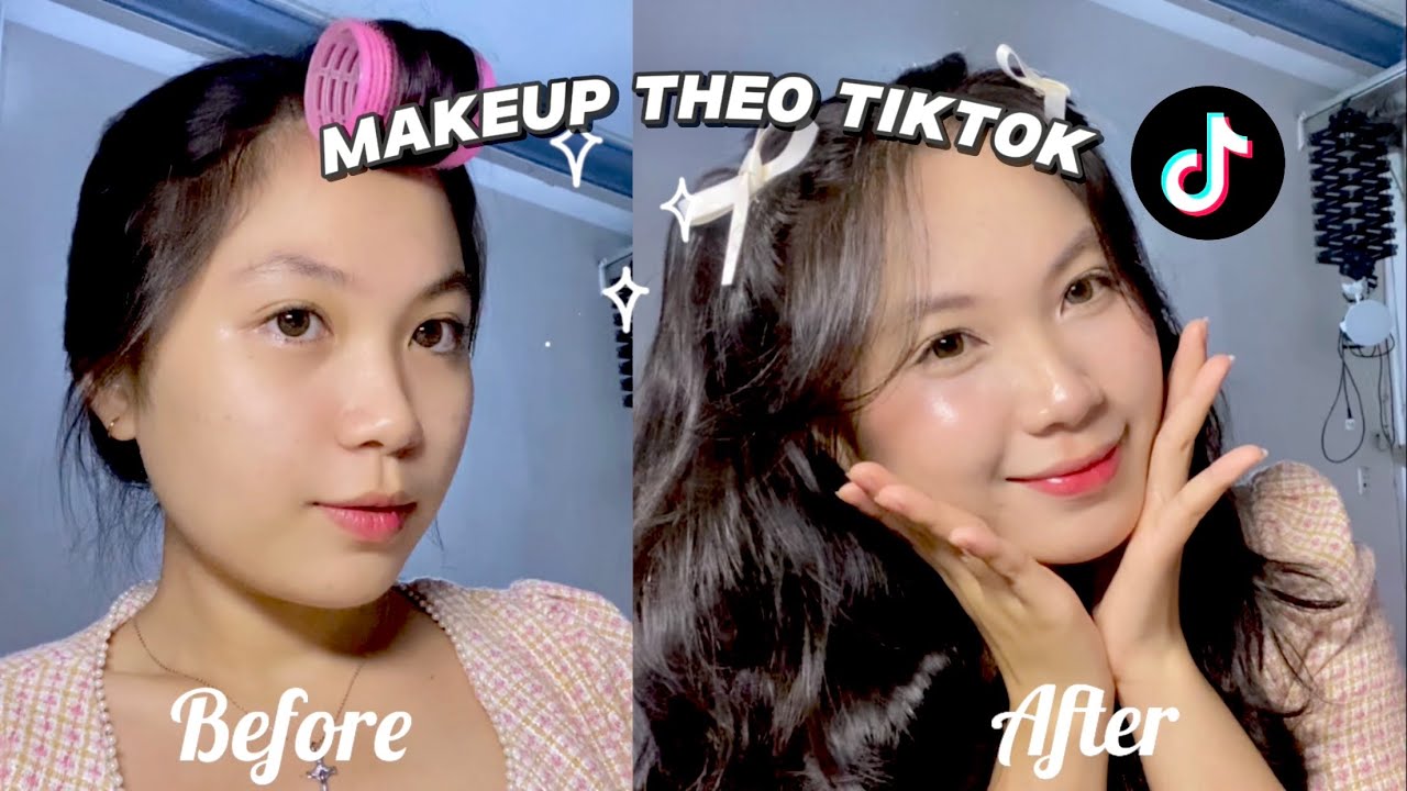 Thử makeup theo TikTok 😱 // tips làm tóc siêuuuu xinhhh ✨💖 // Thien Ai