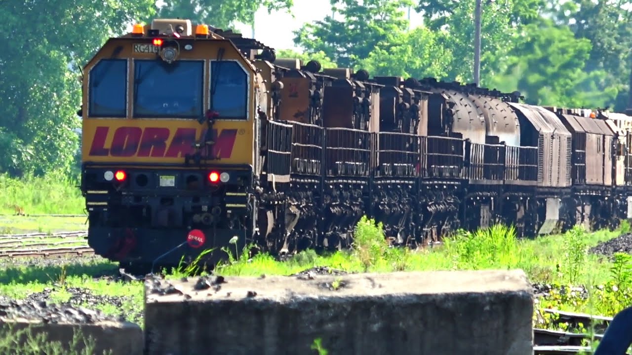 CSX Double DPU Alright Meets NS DPU! LORAM Rail Grinder Rolls By! CPKC Train w DPU!  CSX Trains Meet