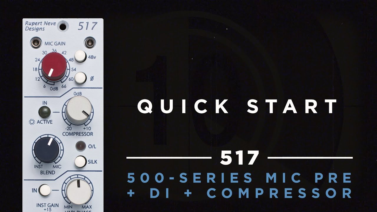 Quick Start : RND 517 Mic Pre + DI + Compressor【日本語字幕】
