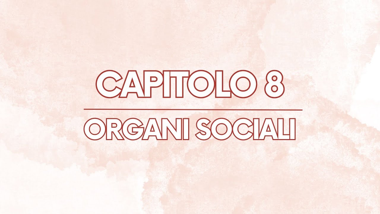 DIRITTO COMMERCIALE: Capitolo 8: Organi sociali