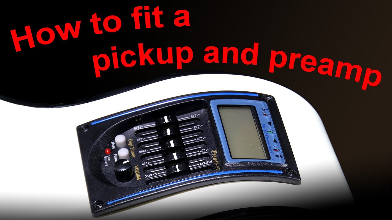 Как установить пьезодатчик и предусилитель на акустическую гитару. LC-5