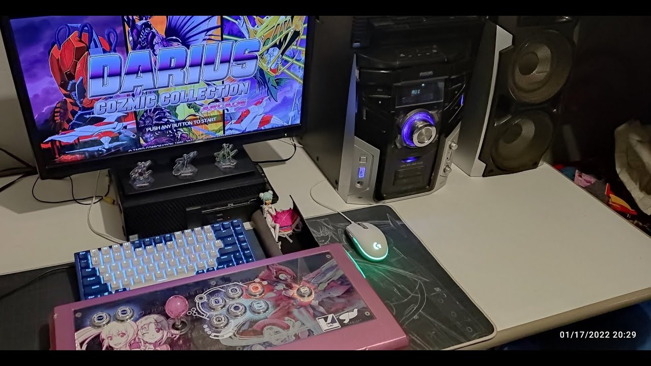 Old Component Surround System + Darius = FUN (ダライアス PC / STEAM版で古いサブウーファーシステムを使う)