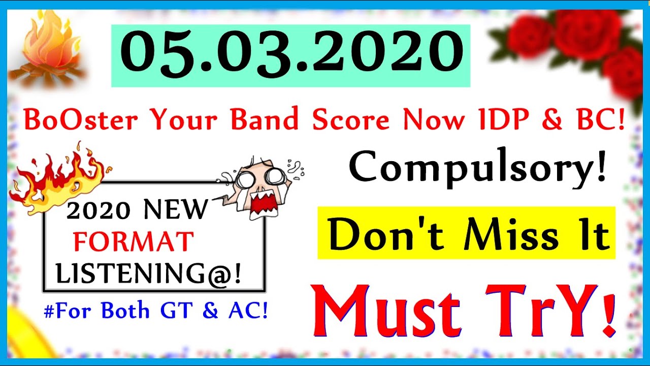 IELTS LISTENING PRACTICE TEST 2020 WITH ANSWERS | 05.03.2020