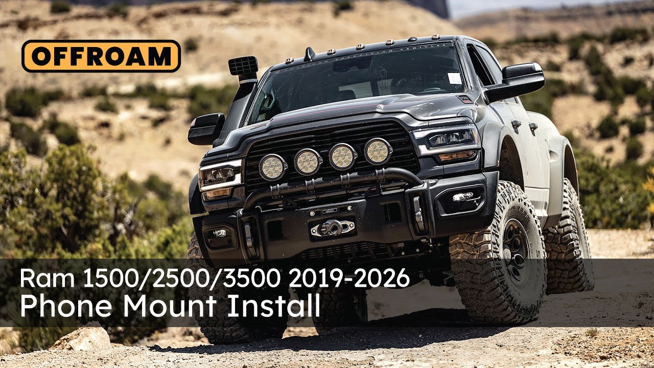 Ram Truck 1500/2500/3500 2019-2026 Phone Mount Install - made by OFFROAM