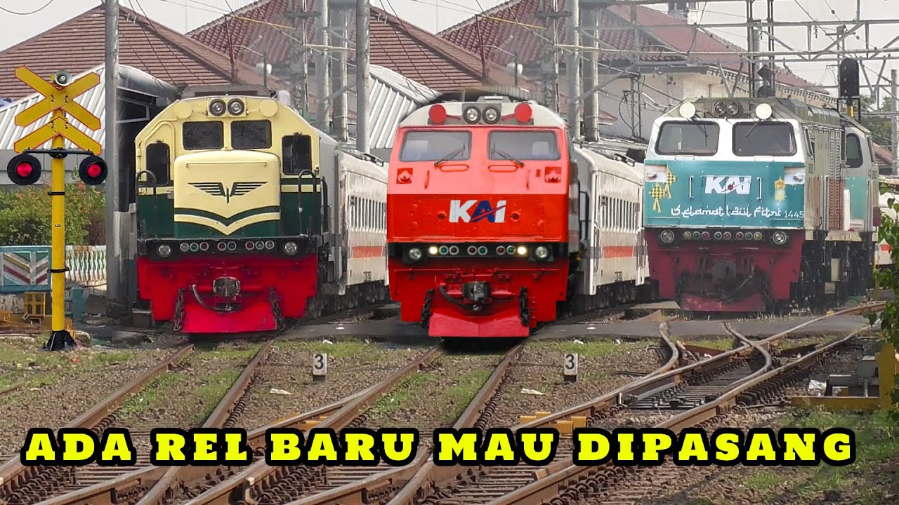 KERETA API PANJANG ‼️ RAMAINYA Nonton 23 Kereta Api di Perlintasan JPL 30 , RAILROAD CROSSING