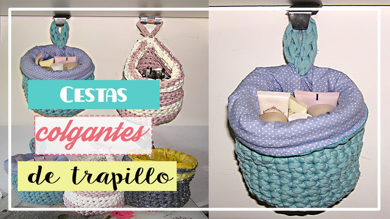 Tutorial cesta trapillo redonda para colgar