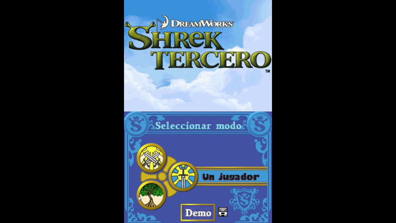 Shrek tercero (Español) de Nintendo DS con emulador melonDS. Gameplay de los primeros minutos (PC)