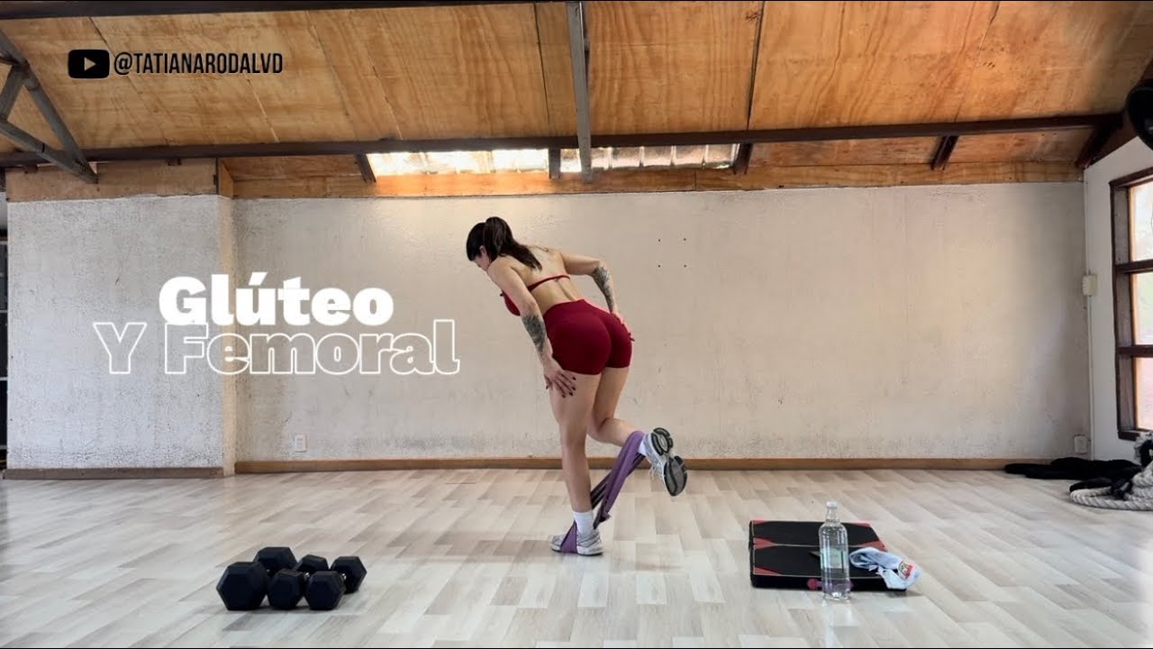 GLÚTEO Y FEMORAL 🔥 EN CASA O GYMHOME 🏠 POCO IMPLEMENTO, RÁPIDA Y EFECTIVA 💪🏻