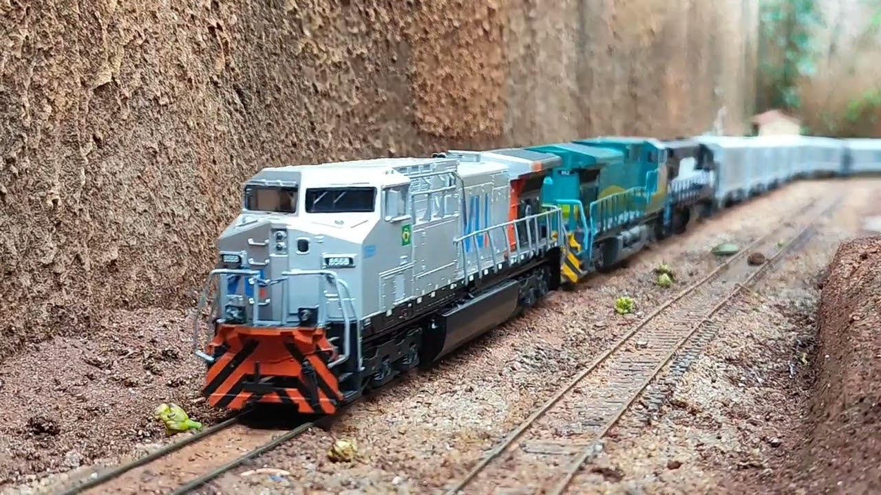 Trem ferrovia de quintal