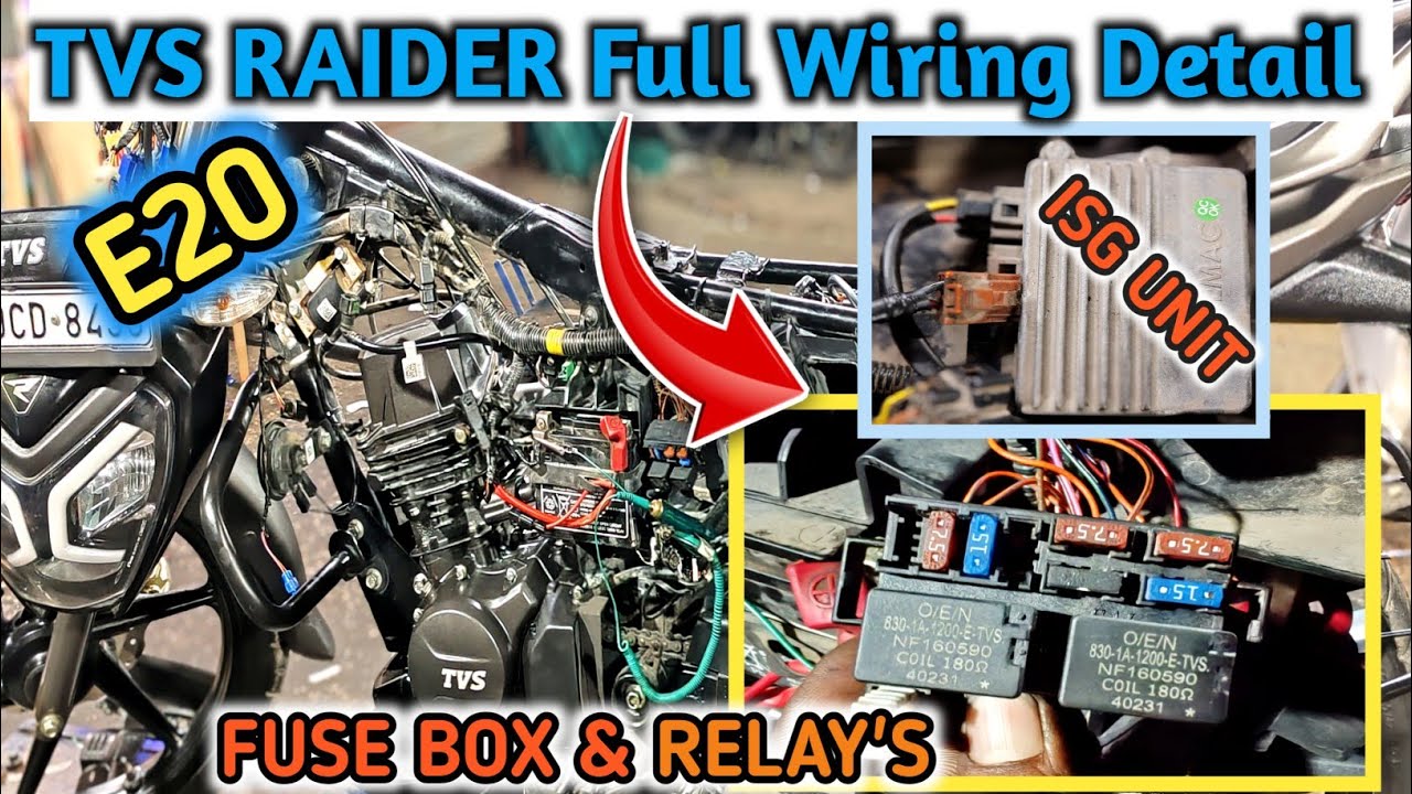Tvs Raider E20 Relay & Fuse Box Detail ✅Full Wiring