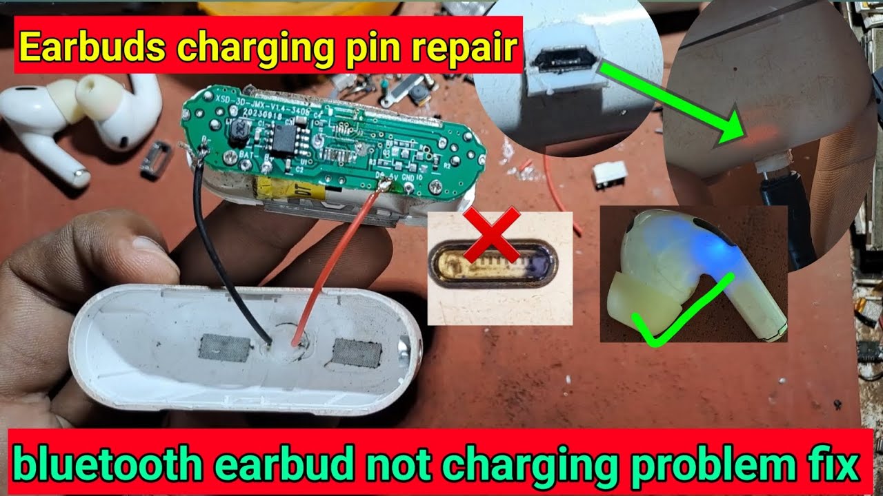 earbuds charging pin repair | bluetooth earbuds charging problem | bluetooth Earbud not charging