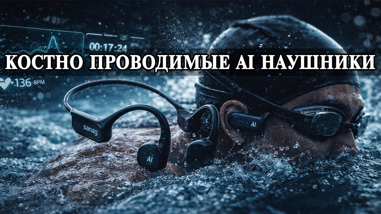 Sanag B33S Умные костно проводимые наушники для ныряния и плаванья
