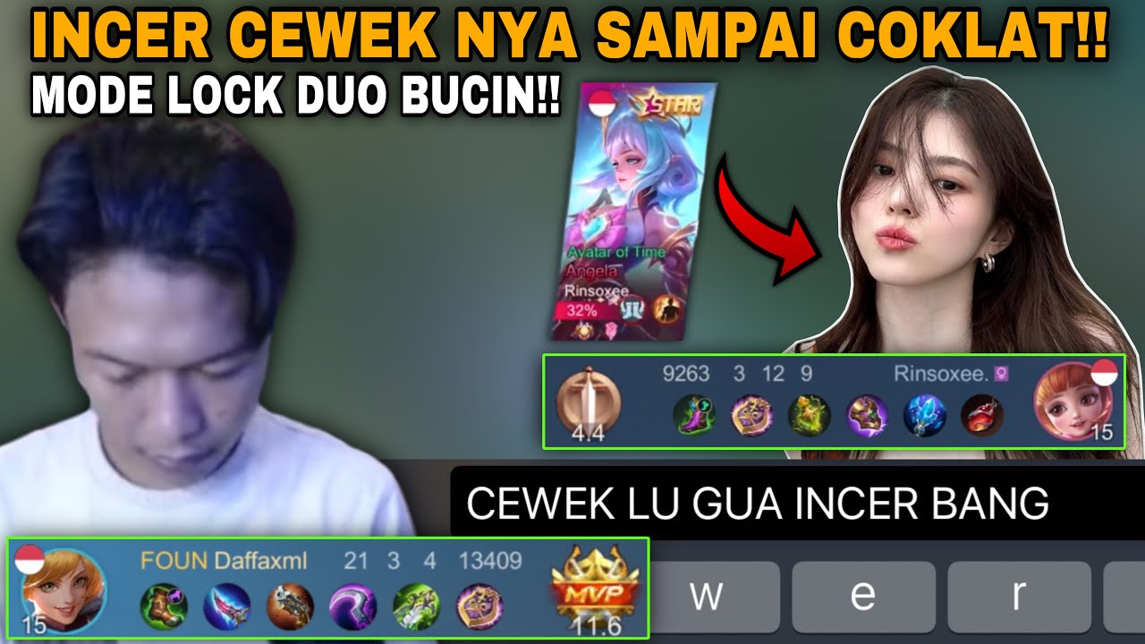 INCER CEWEKNYA SAMPAI NGAJAK PUTUS?? MODE LOCK DUO BUCIN! - Mobile Legends