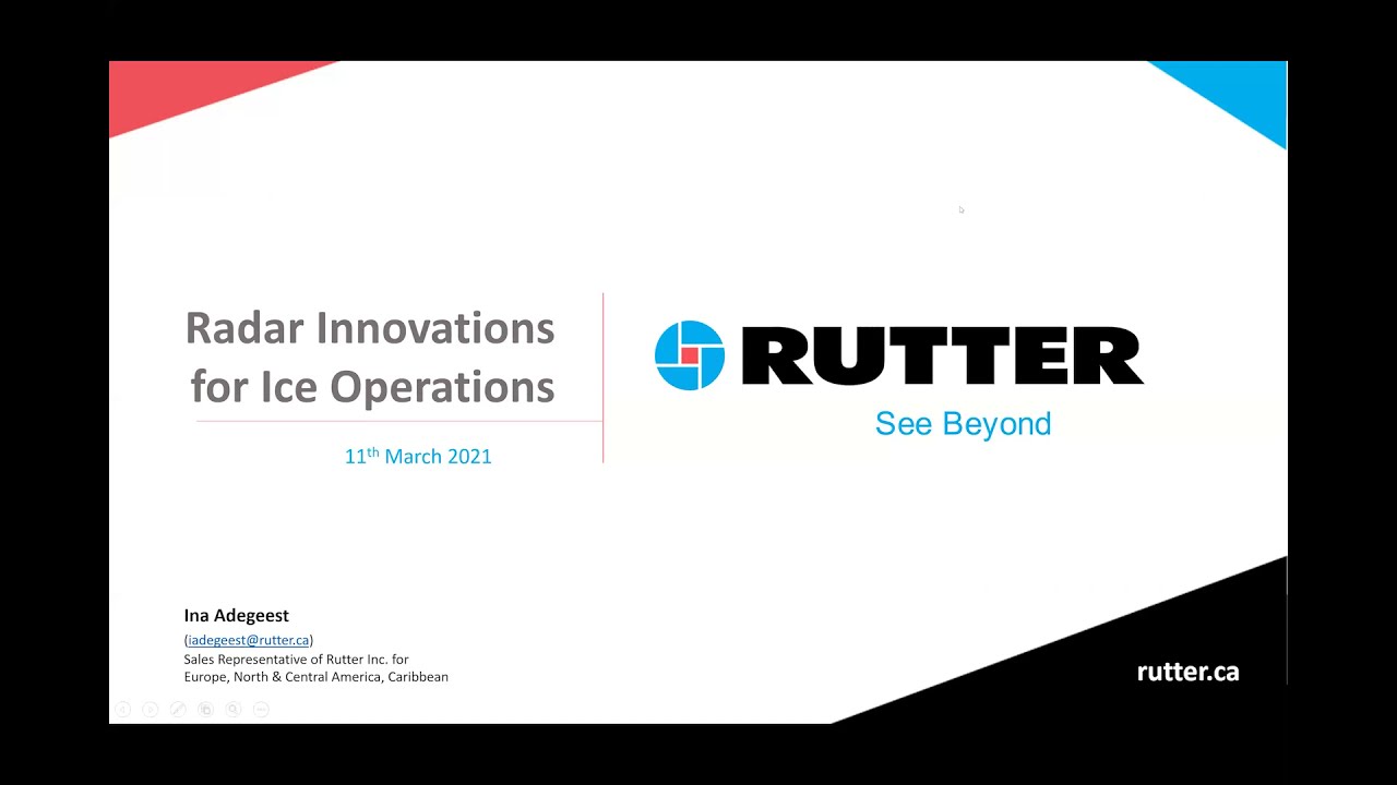 Radar Innovations For Ice Operations Webinar: by Ina Adegeest
