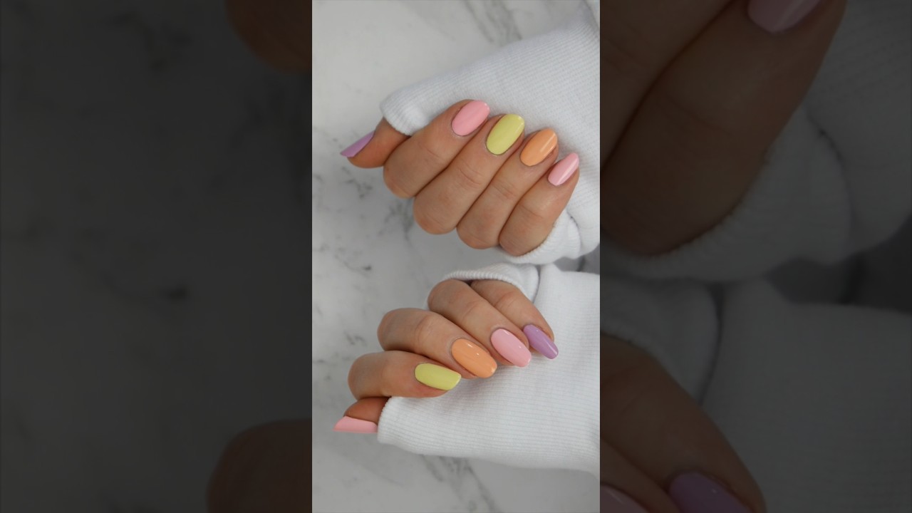 Pastel nails hack 💅🏼 #nailart #nails #nailhacks #hack