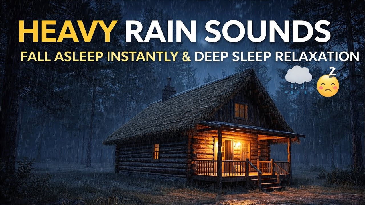 Heavy Rain Sounds for Sleeping | Fall Asleep Instantly & Deep Sleep Relaxation 🌧️💤