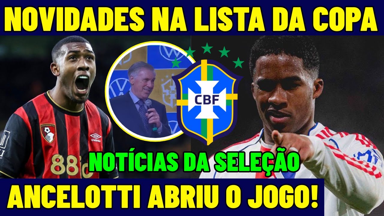 ANCELOTTI FALA DA LISTA PARA COPA 2026! NEYMAR,ENDRICK E RAYAN NA DATA FIFA! NOTÍCIAS DA SELEÇÃO!