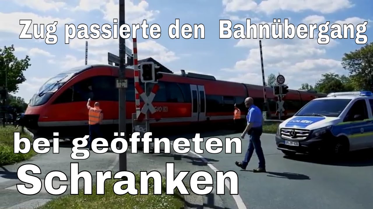 Störung RB 64 Münster Gronau Enschede - Der Zug passierte den  Bahnübergang bei geöffneten Schranken