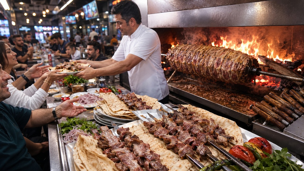 Istanbul&rsquo;s Old Streets Hide a Famous Turkish Meat Restaurant! Full Kebab Process Inside