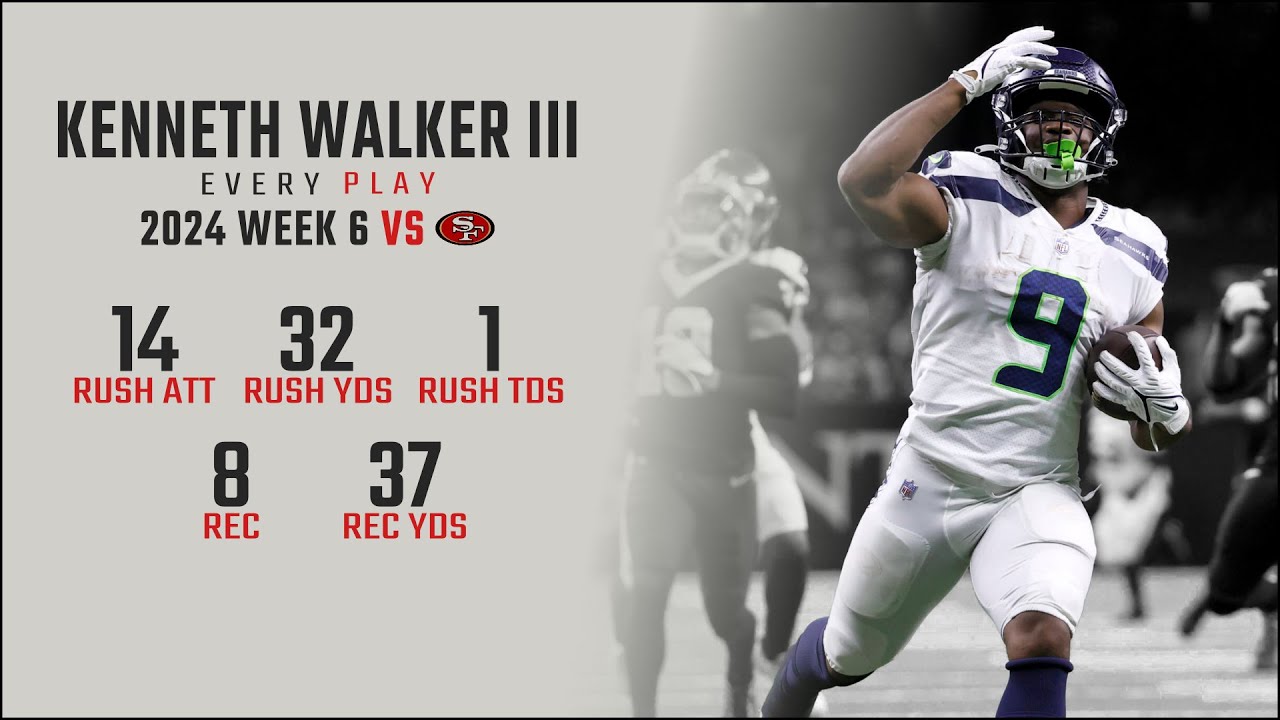 Kenneth Walker III Week 6 Replay: Every Run, Target, and Catch vs San Francisco 49ers