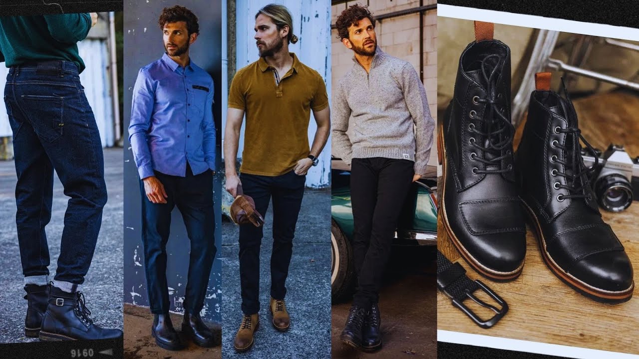 IDEAS DE OUTFITS CON BOTAS PARA HOMBRE 👍