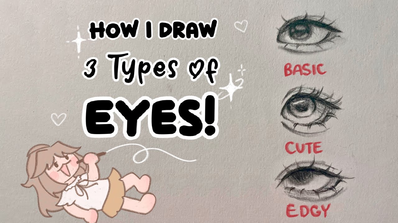 How I Draw 3 Types of Eyes! | Detailed Beginner Tutorial