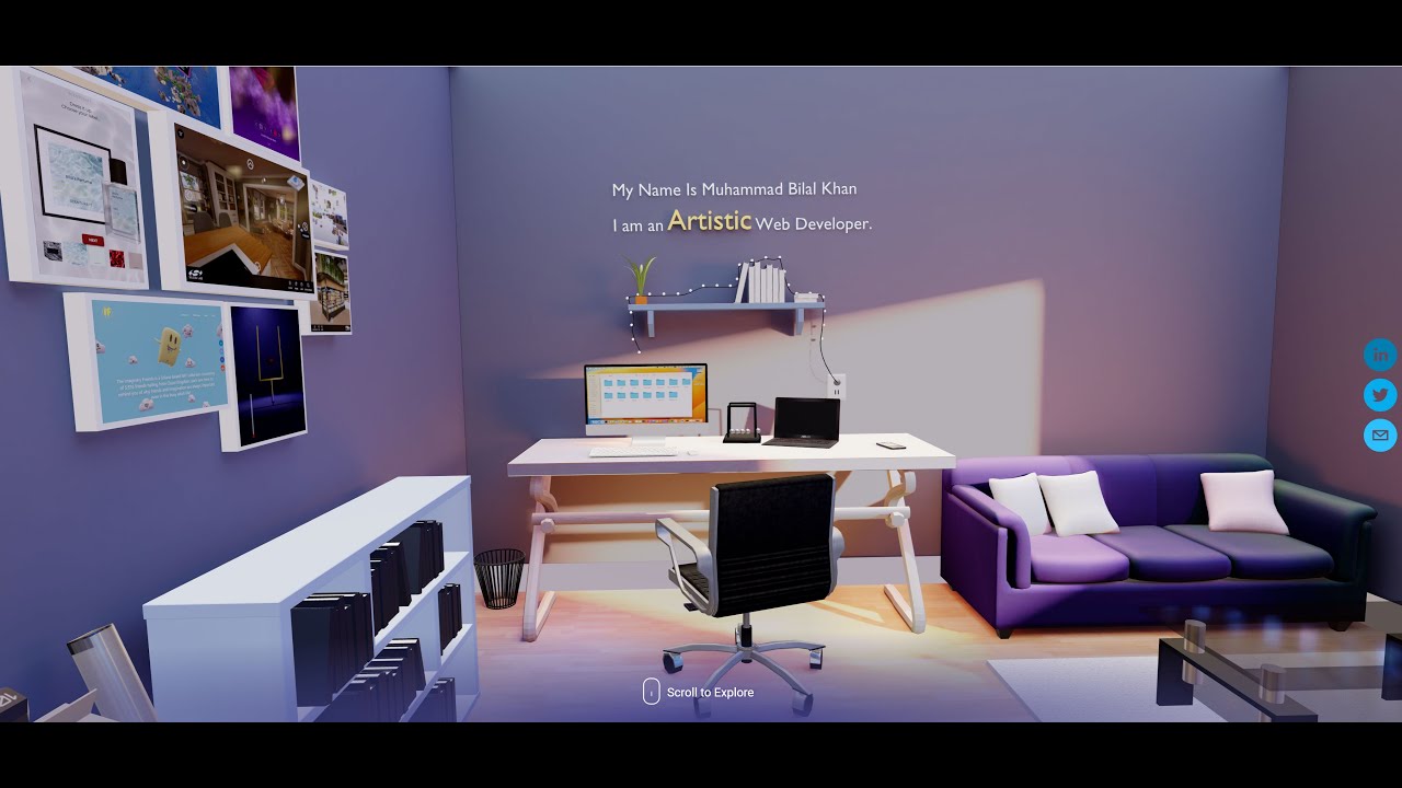 My Portfolio - An Immersive 3D Web Scroll Experience