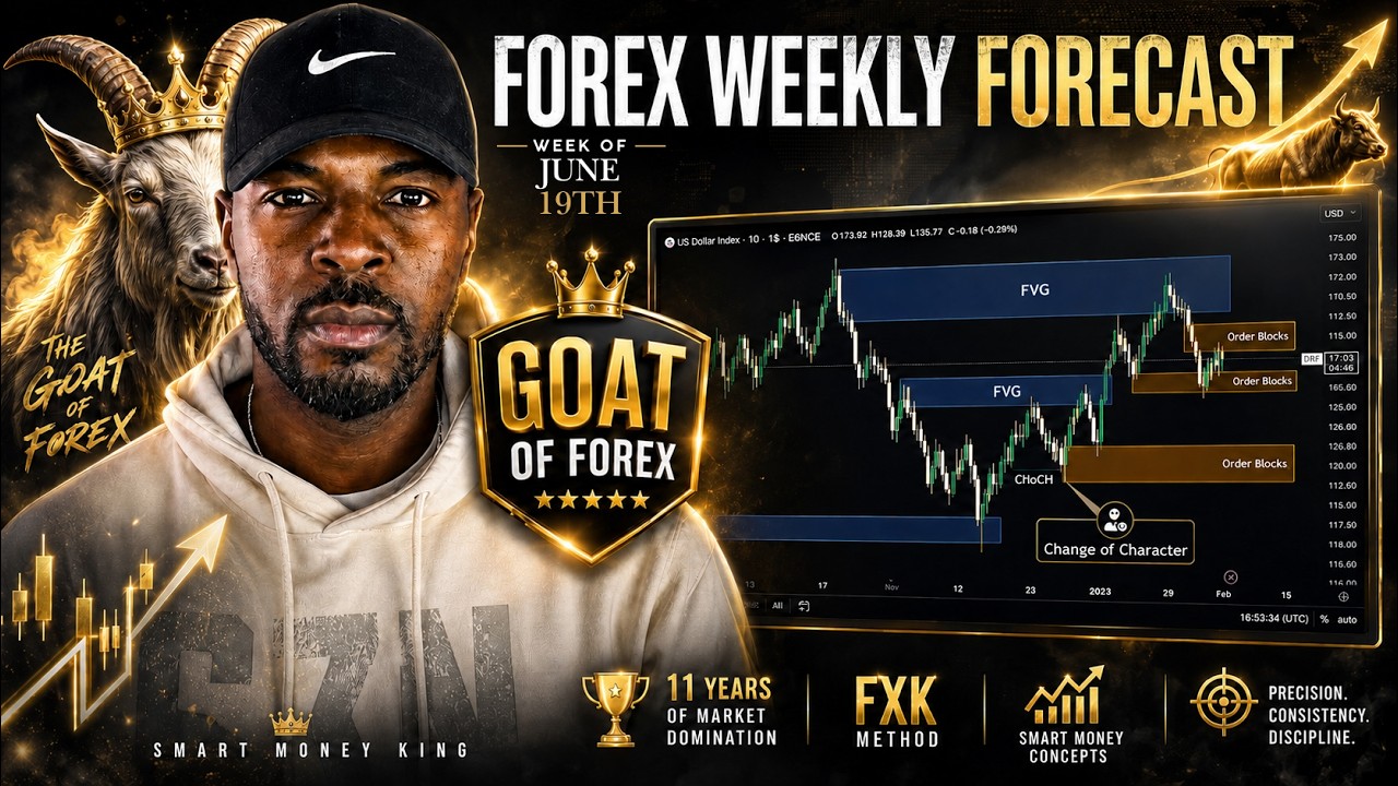 Weekly Forex Forecast | DXY, EURUSD, AUDJPY, AUDUSD| SMC Outlook | June 19