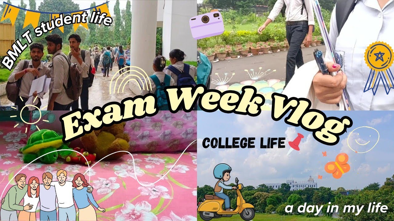 Exam week Vlog || BMLT student's life 📚⛅☔🍃||Haldia Institute of Health Sciences(HIHS)🥼🔬