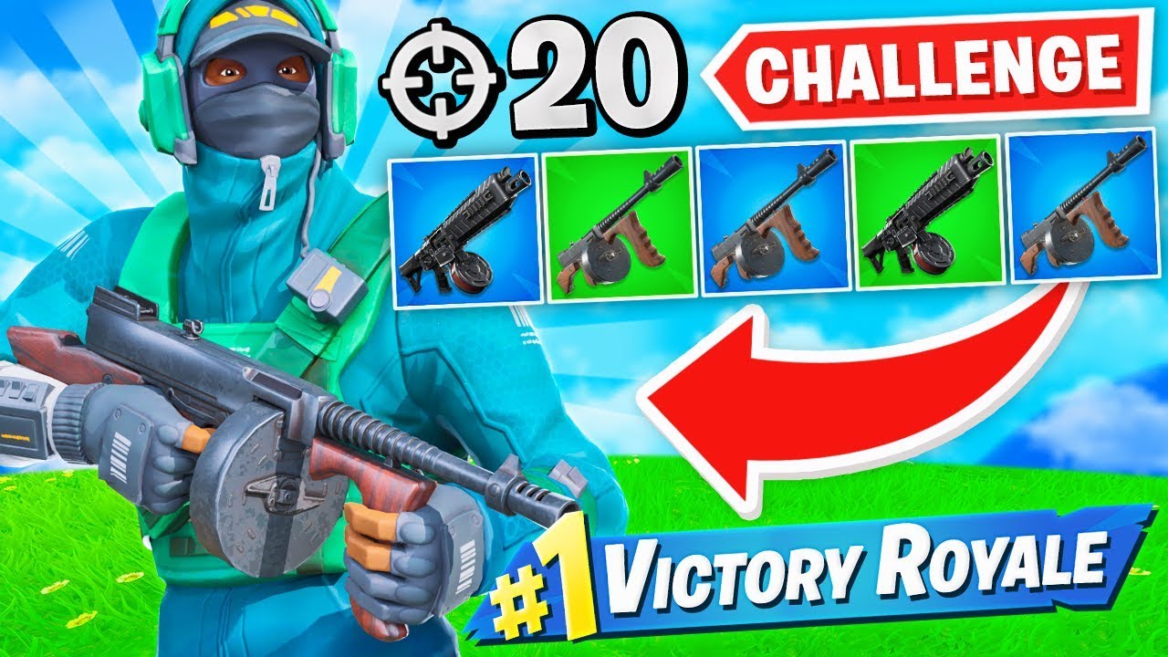 WINNING with DRUM WEAPONS ONLY Challenge! (20 Elims)