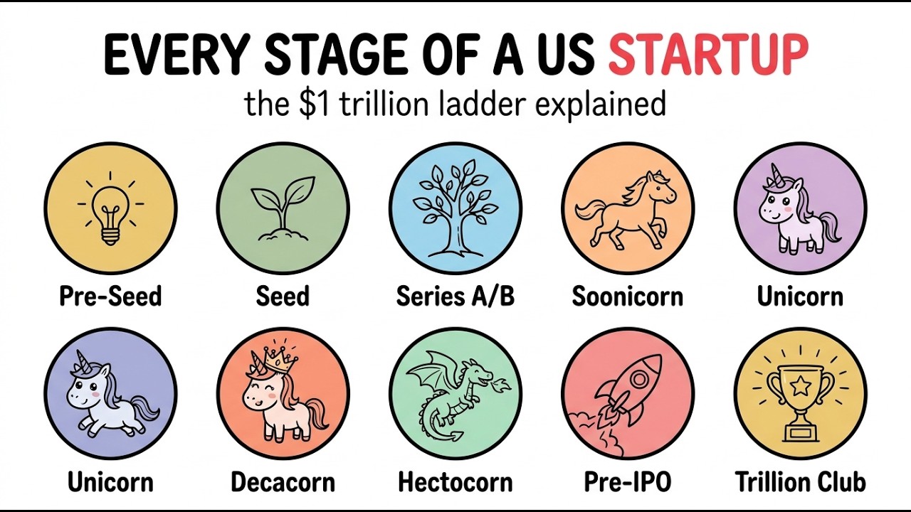 Every Stage of a US Startup &mdash; From $0 to $1 Trillion