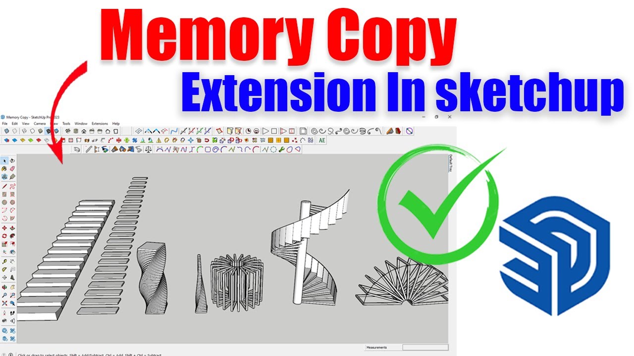 Memory Copy SketchUp plugin | Repeating Copy, Rotation and Scaling of Objects with Memory Copy