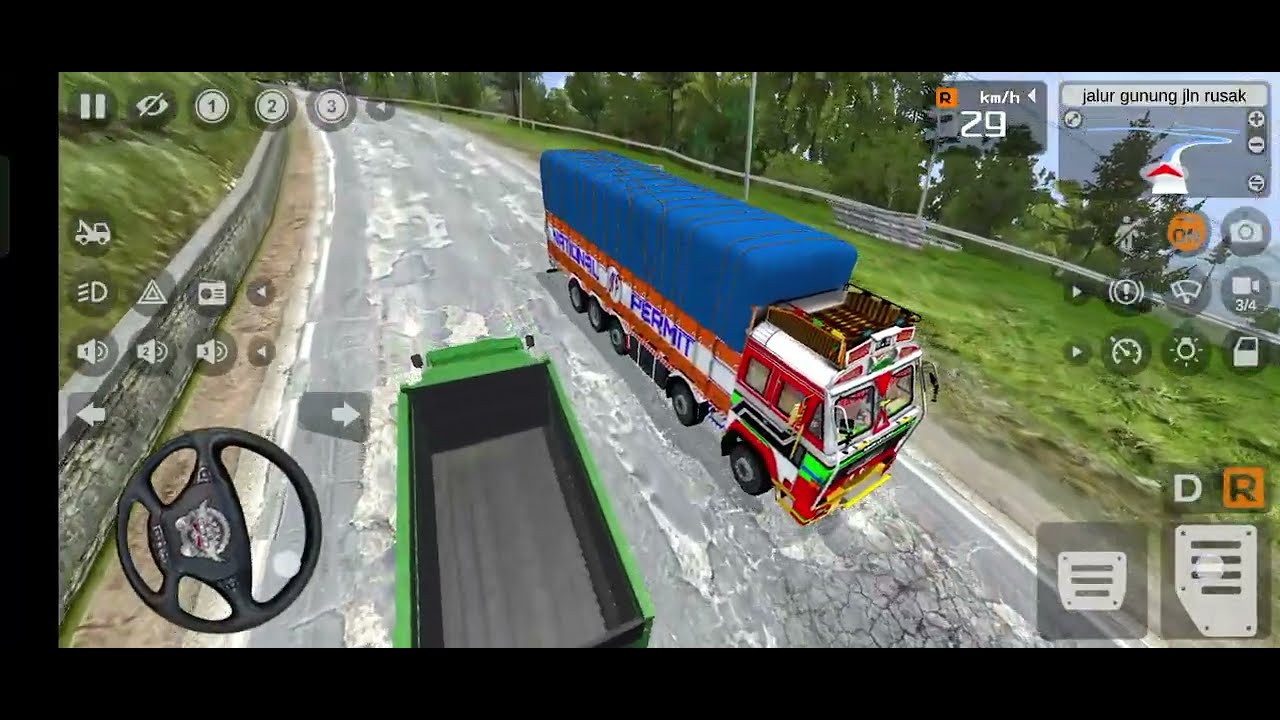 Day 18 ।। Truck driving simulator ll indian road new map 🗾।।#bussimulator 