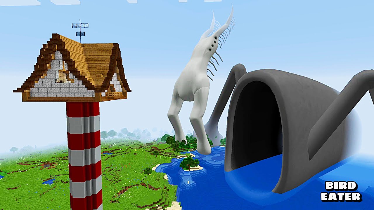 SURVIVING FROM BIRD WATCHER AND SEA EATER COMBO in Minecraft - Gameplay - Coffin Meme