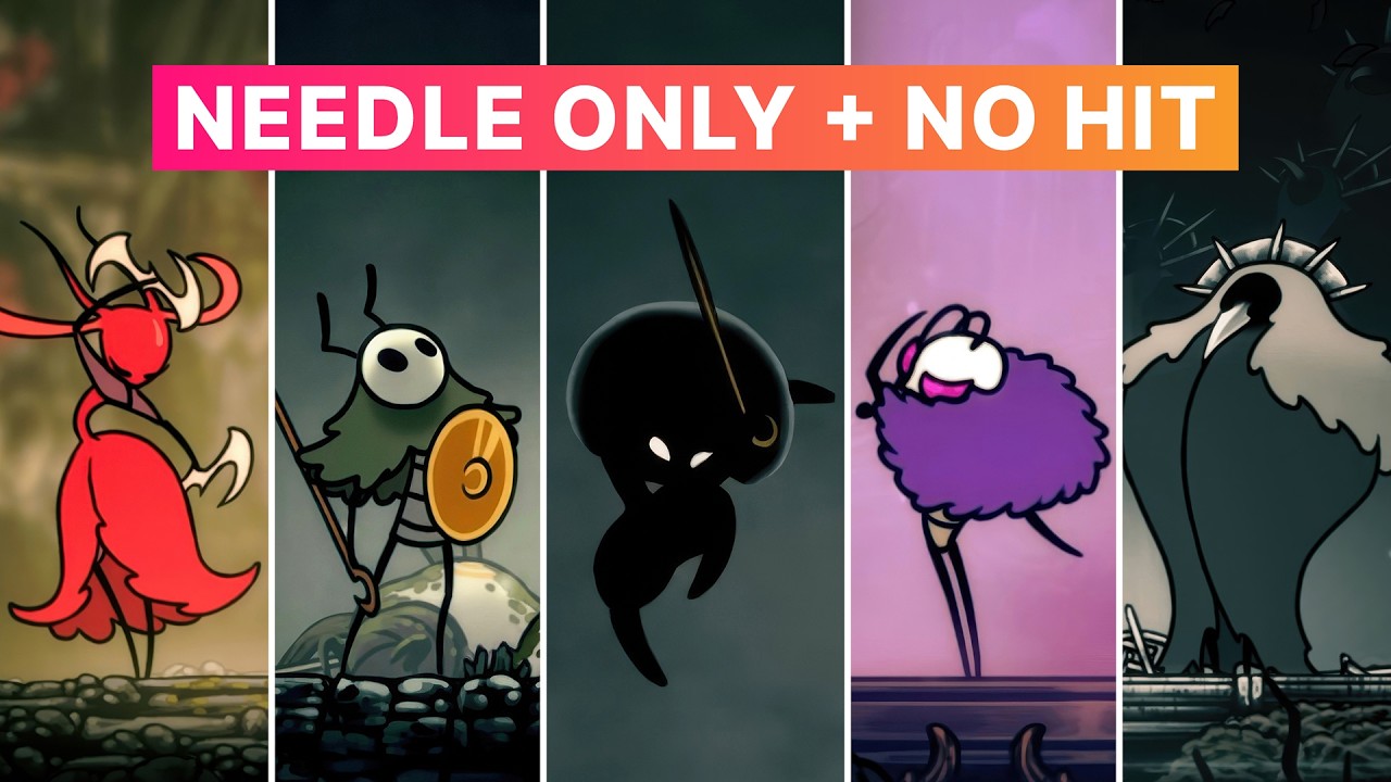 Silksong All Act 3 Boss Fights (Needle Only, No Hit, No Barbed Bracelet)