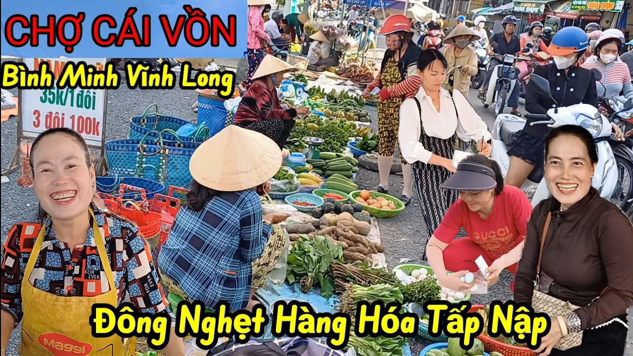 Đông Kín người Chợ Cái Vồn  - Bình Minh Vĩnh Long, hàng hóa tấp nập