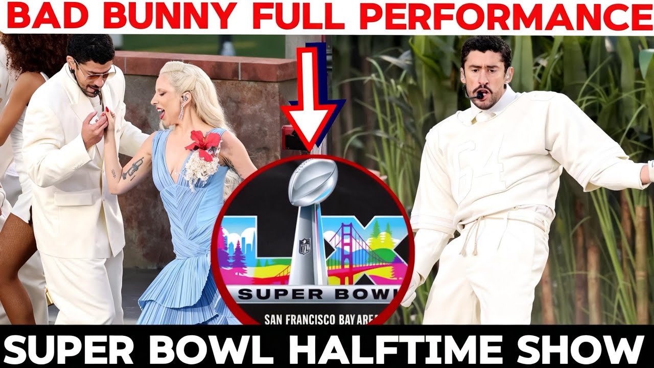 Выступление Bad Bunny и Lady Gaga в перерыве Суперкубка 2026 года (полная версия).