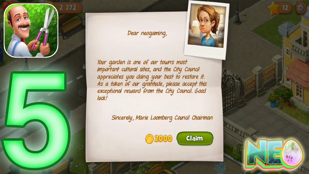 Gardenscapes: Gameplay Walkthrough Part 5 - A Very Important Letter (iOS, Android)